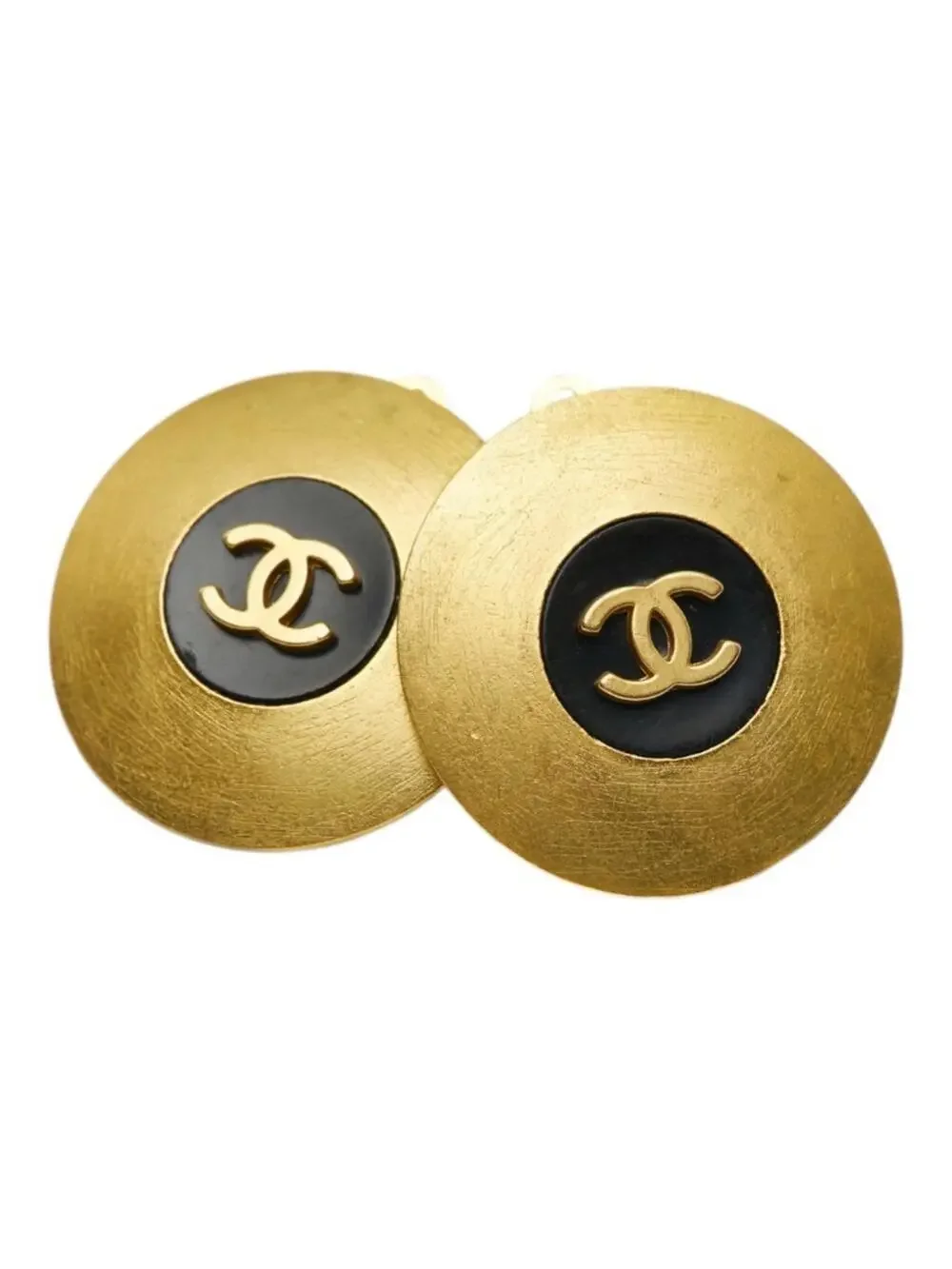 Chanel Cc Logo Round Clip-On Earrings #247024C65B